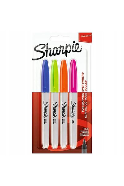 Sharpie Sharpi̇e Fi̇ne Permanent Marker Vibrant Colors 4 Pack