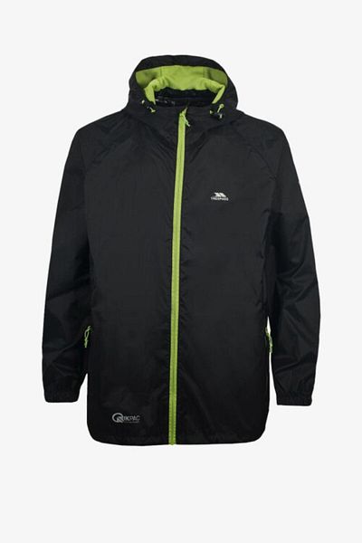Trespass Unisex Μαύρο μπουφάν Qikpac |   Unisex Packaway Jkt Raincoat προστατευτικό