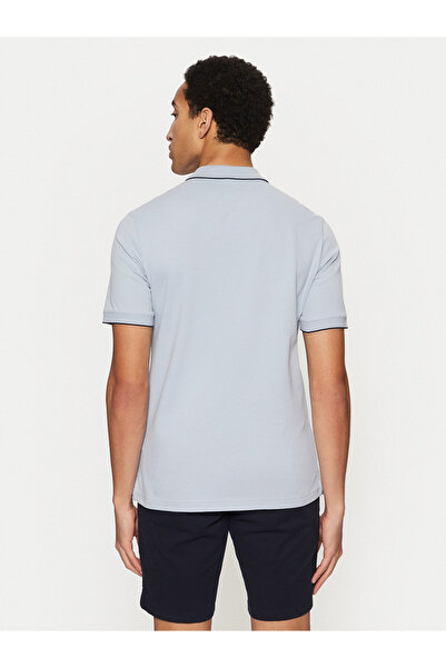 Calvin Klein Erkek Pamuklu Logolu Dokuma Kumaş Gri1 Polo Yaka T-Shirt K10K112751-DWE