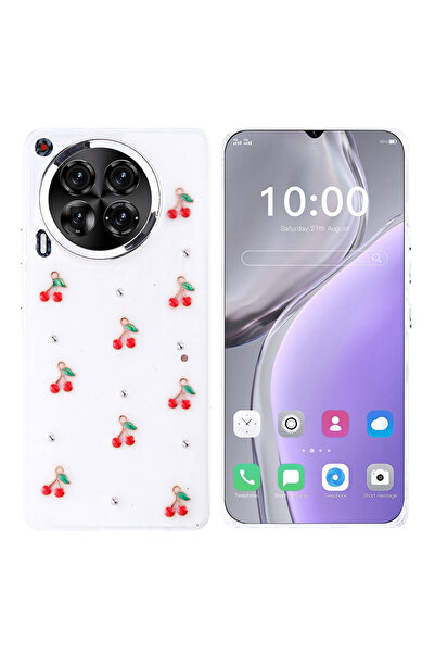 Rivor Tecno Camon 30 Uyumlu Kılıf Kamera Çıkıntılı Airbag Tasarımlı Simli Est...