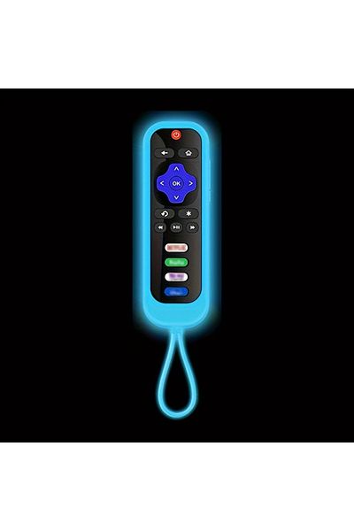 Choice جراب حماية أزرق مناسب لجهاز التحكم عن بعد للتلفزيون Roku Tcl Express Rc280 Rcal7r غطاء سيليكون مقاوم للغبار