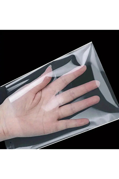 HG AMBALAJ 50 Adet 15*20 Cm*5 Cm(YAPIŞKANLI KAPAK UZUNLUĞU) Bantlı Şeffaf Opp Jelatin Poşet (15*25 CM)