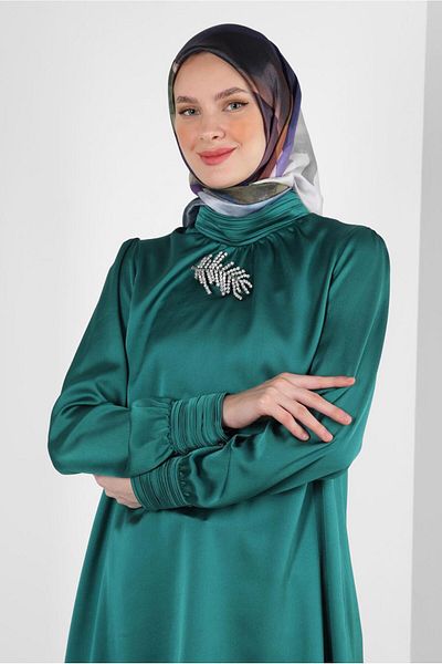 Alvina ACCESSORY DETAILED SATIN TUNIC 43523