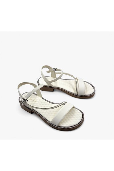 Guja Sandale de damă elegante, cu toc mic, cu bretele cu detaliu în piatră