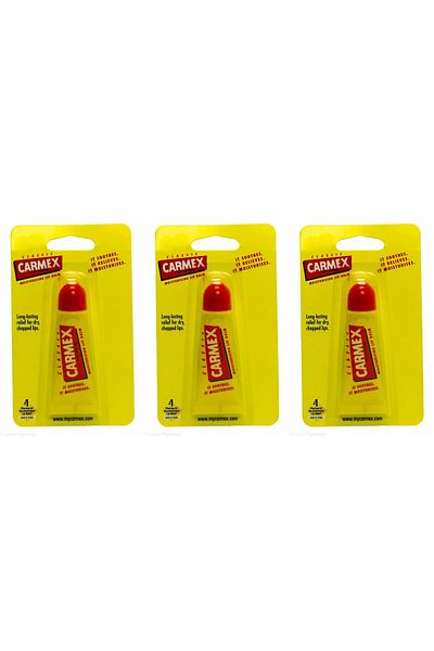 Carmex Classic Moisturising Lip Balm Tube 10g x 3