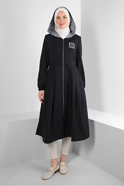 Alvina KAPÜŞONLU EKOSE DETAYLI TRENÇKOT 10757