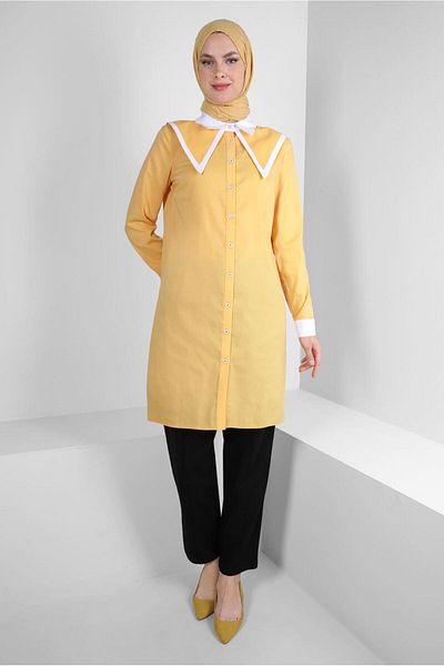 Alvina COLLAR DETAILED SHIRT TUNIC 43817