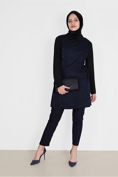 Alvina SET DE PANTALONI DUBLI BELDEN CU BUTONI DETALIATI 42187
