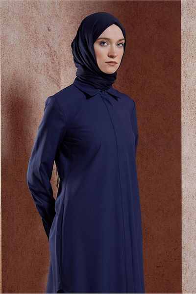 Alvina 45079 Model Shirt Collar Hijab Tunic