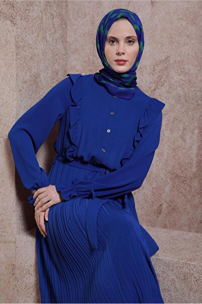 Alvina KUŞAKLI FIRFIRLI ELBİSE 43899