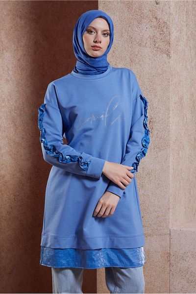 Alvina Tunica de trening - Detaliat cu volane, model 44572