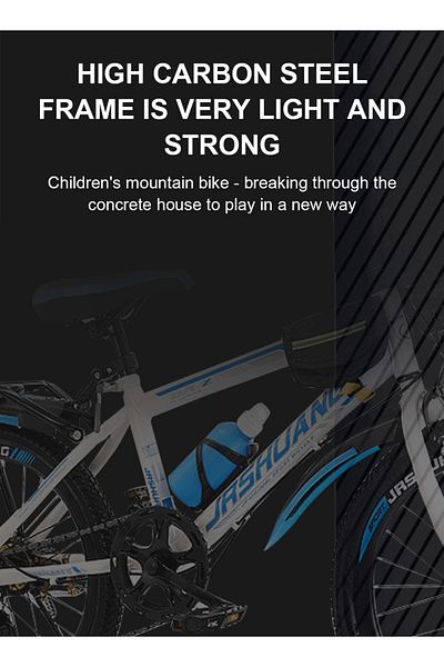 Ma Baby Mountain Bike 24 Inch, 7 Speed Dual Disc Brake Bicycle, for 6-18 Years Boys and Girls