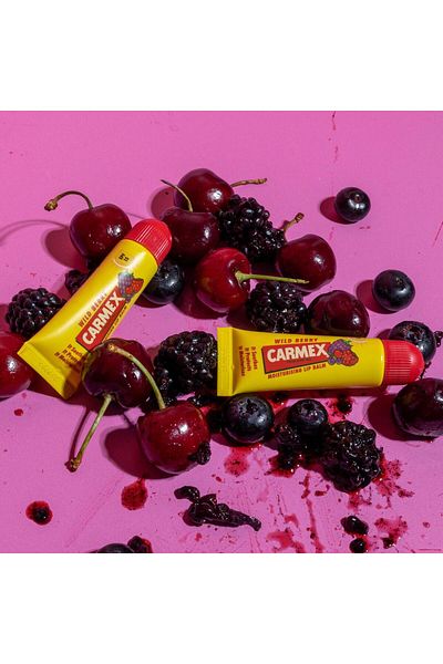 Carmex Lip Balm Wildberry Tingle Free Tube SPF 15 X 6