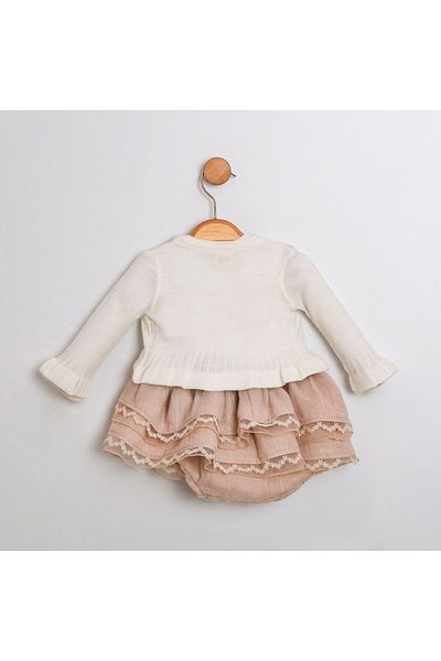 ministok 3-Piece Baby Girl Set with Spring Cardigan