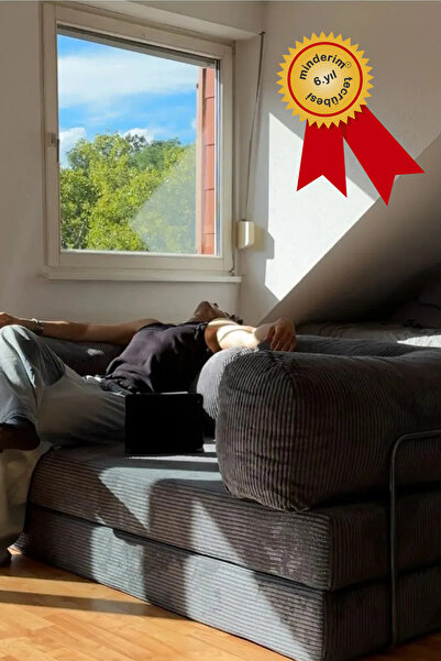 Minderim Eko Kanepe, Fitilli Kadife, Silinir, Yıkanır, Rebonded 50dns, 36h Cm, Çökmez! Dayanıklı, 90x180cm