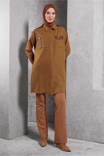 Alvina Shirt Collar Saw Tunic 45154