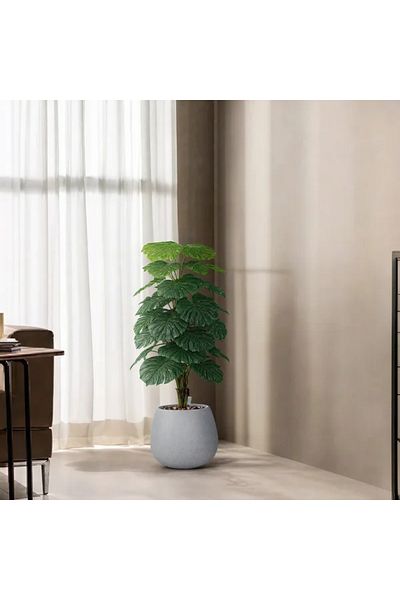 Ebticar Artificial Alocasia Tree-Spray Gray