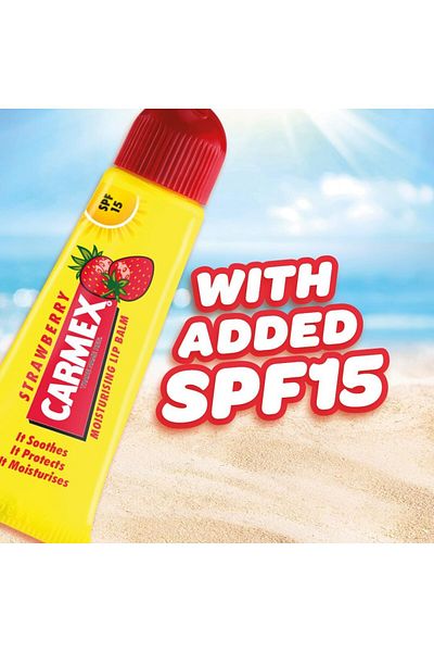 Carmex Strawberry Lip Balm Stick 4.25 X 3