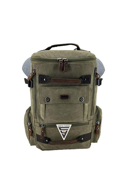 Cantayurdu London 51564 XL Khaki Canvas Backpack - Ççs