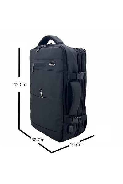 ÇÇS Ççs 51479 Αδιάβροχο Laptop και Χαρτοφύλακας Backpack - Μαύρο