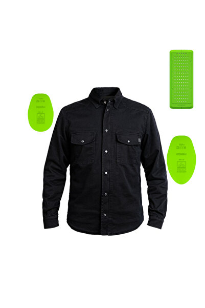 Tech90 Siyah Korumalı Motosiklet Ceketi