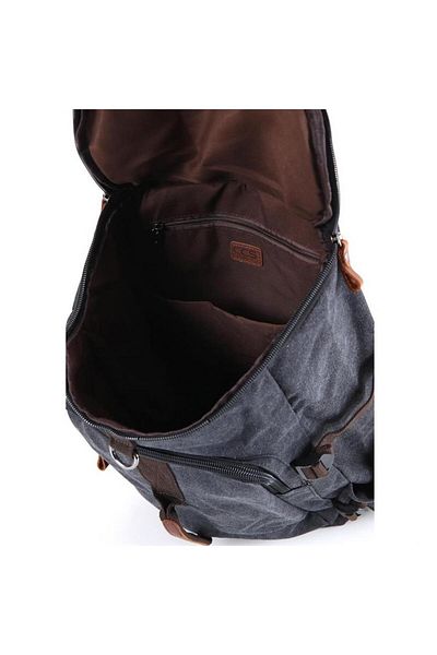 Cantayurdu London 51566 Black Canvas Cylinder Backpack - Ççs