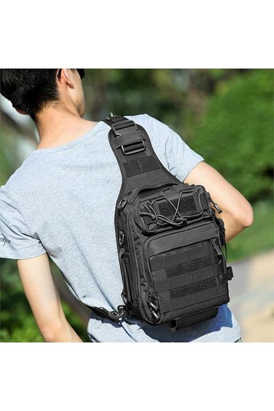 Cantayurdu Tactical Black Bodybag - Τσάντα TK1001 με χιαστί λουράκι