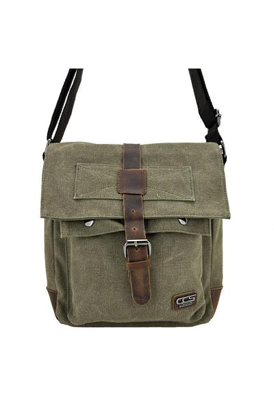 ÇÇS Ççs 31461 Canvas Messenger Τσάντα ώμου Πράσινη