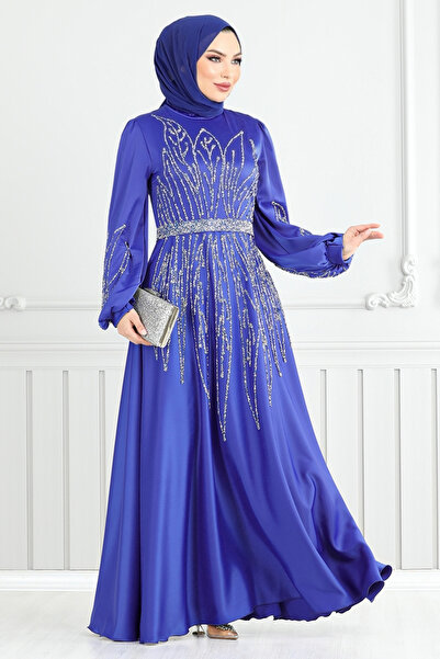 ModaMerve Вечірнє плаття з камінням спереду 5675END900-M Saks