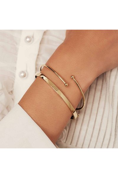 Isabel Bernard Cadeau d'Isabel 14 Karat Gold Armband, Armreif und Creolen Geschenkset IB90179