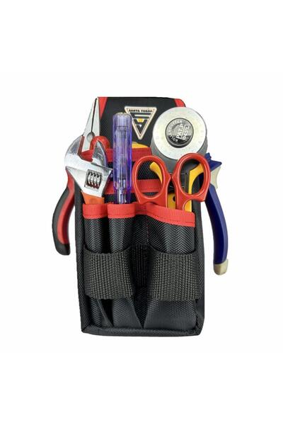 Cantayurdu Alet Edevat Elektrikçi Cırtlı Tekniker Bel Çantası Siyah