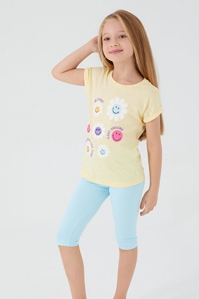 Rolypoly Rp3080-2 Girl Keep Smiling Baby Yellow Capri Set