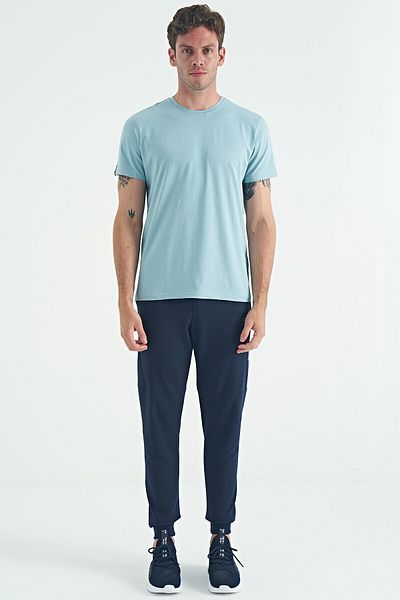 AIR JONES Мъжка тениска Calvin Light Blue Basic - 88245