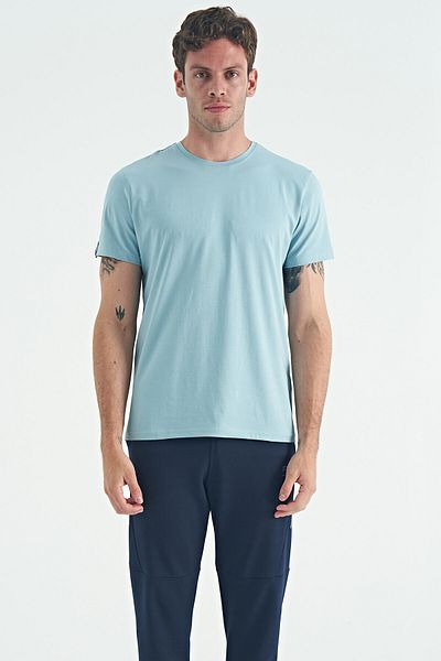 AIR JONES Мъжка тениска Calvin Light Blue Basic - 88245