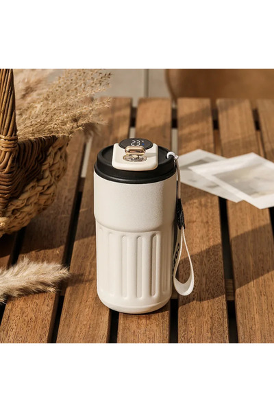 Gülay AVM 316 Paslanmaz Çelik Dereceli Termos Çift Katman El Yakmaz Tutma Ask...