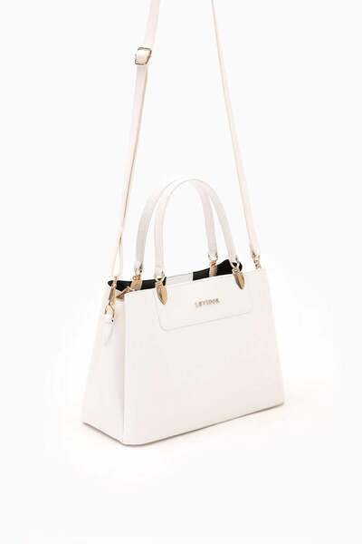 Levidor Geantă albă cu trei compartimente