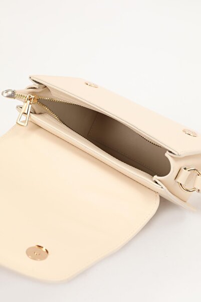 Levidor Cream Diamond Patterned Shoulder Bag