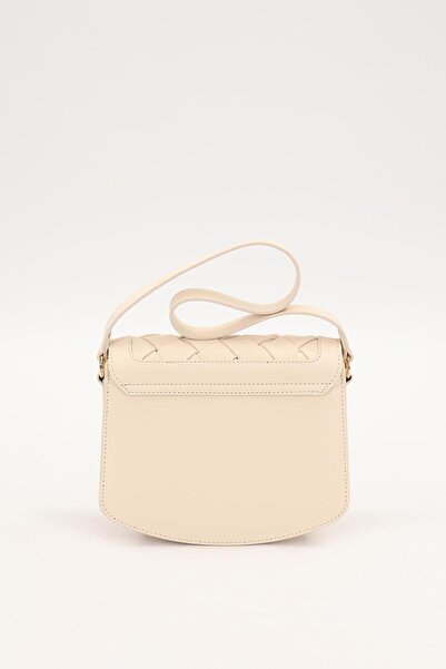 Levidor Cream Diamond Patterned Shoulder Bag