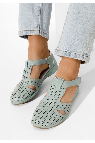 B T Shoes Balerini dama piele Zelina bleu