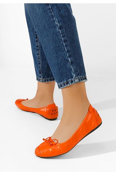 B T Shoes Balerini dama Amania V2 portocalii