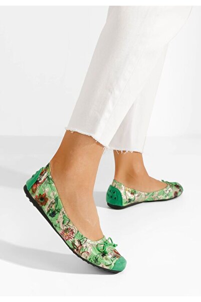 B T Shoes Дамски балерини Doriya V3 зелени