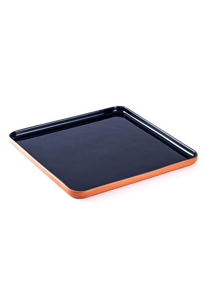 Tantitoni Square Terra Blue Porcelain Double Plate Set 12.2Cm&20.2Cm