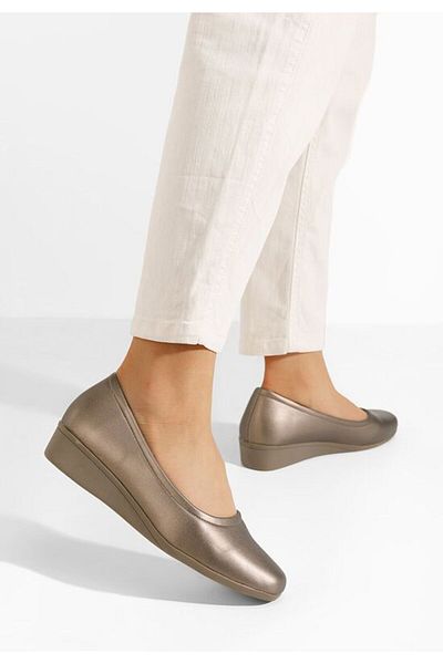 B T Shoes Balerini cu platforma Belimia bronze