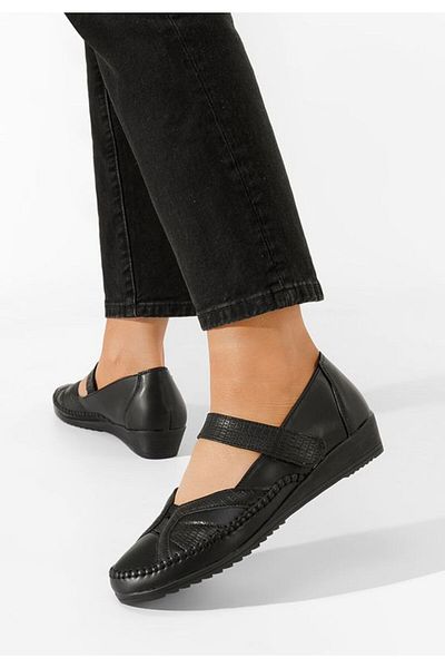 B T Shoes Balerini cu bareta Giorgina negri