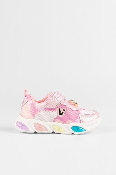 Vicco Gelato Lighted Girls Preschool Pink Sneakers