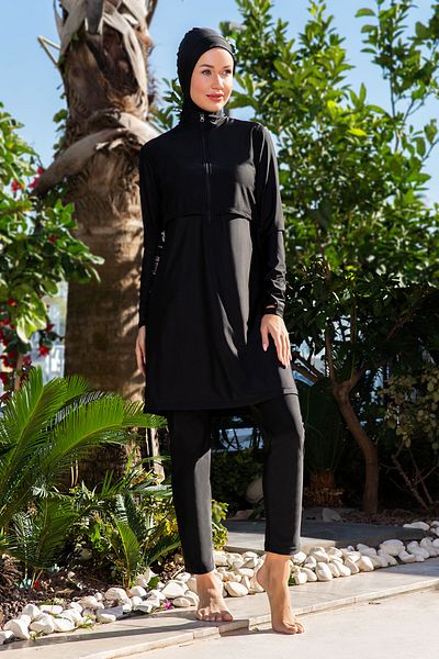REMSA Lycra Full Covered Hijab – Black (Swimsuit 25204-1)