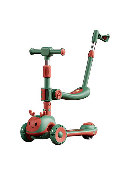 KidLe Kids Scooter 6-in-1 Children's Scooter with Adjustable Seat, Baby Scooter for 1-3-6 Years Boys Girls
