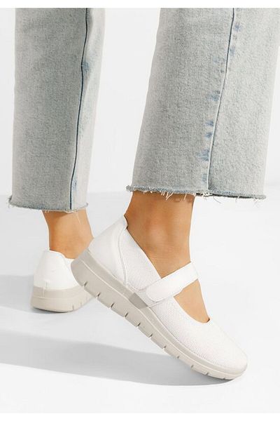 B T Shoes Balerini perforati Maila albi