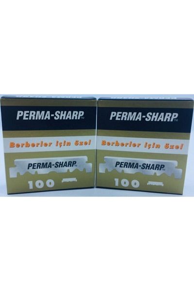 Permasharp Half 100 Pieces Barber Razor Set of 2