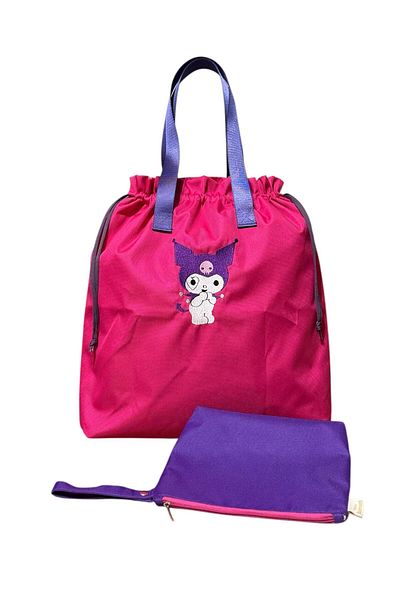 Atelier Bomonti Kuromi Pattern Waterproof Wet Dry, Dirty Clean, Beach Pool Functional Bag Set of 2